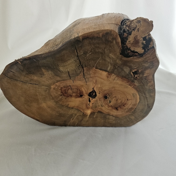 Large Vintage Handcrafted Wood Puzzle Heart Jewelry Box Folk Art Rustic Carved - Picture 15 of 15